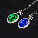 Geometric Pendant Necklace with Large Zircon for Wedding Party