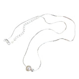 Sterling Silver Freshwater Cultured Pendant Necklace Circle Pendant