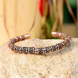 Men's Zircon CZ Bead Cuff Bracelet - Stylish Jewellery Accessory