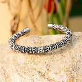 Men's Zircon CZ Bead Cuff Bracelet - Stylish Jewellery Accessory