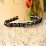 Men's Zircon CZ Bead Cuff Bracelet - Stylish Jewellery Accessory