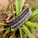Men's Zircon CZ Bead Cuff Bracelet - Stylish Jewellery Accessory