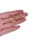 Fine Jewelry MaMa Alphabet Necklace Pendant Rectangular Heart Sunflower Girl Fem