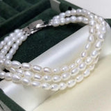 Natural Fresh Water 3-4mm Pearls Bracelets for Women