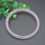 Natural Gem Rose Crystal Agate Bangle Bracelet Size 55~60cm