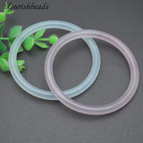 Natural Gem Rose Crystal Agate Bangle Bracelet Size 55~60cm