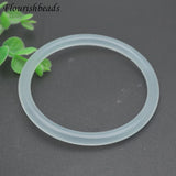 Natural Gem Rose Crystal Agate Bangle Bracelet Size 55~60cm
