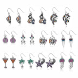 925 Sterling Silver Colorful Zircon Animal Earrings