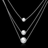 Freshwater Pears Pendant Necklace 925 Sterling Silver Bridal Wedding Jewelry