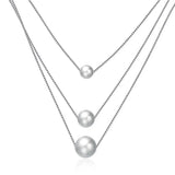 Freshwater Pears Pendant Necklace 925 Sterling Silver Bridal Wedding Jewelry