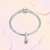 Sterling Silver Key Chain Charm Bracelet Dangle Pendant
