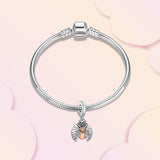 Sterling Silver Key Chain Charm Bracelet Dangle Pendant