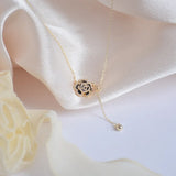 Crystal Flower Necklaces for Woman Clavicle Chain Necklace