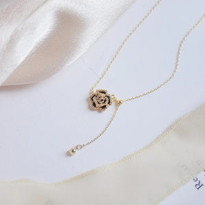 Crystal Flower Necklaces for Woman Clavicle Chain Necklace