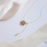 Crystal Flower Necklaces for Woman Clavicle Chain Necklace