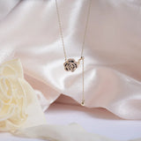 Crystal Flower Necklaces for Woman Clavicle Chain Necklace