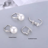 Pure 925 Sterling Silver Earrings Pearl Earring For Women