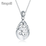 925 Sterling Silver Crystal Pendant Necklace for Women Bride