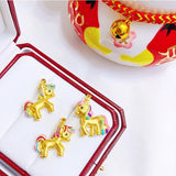 18K Rainbow Pony Pendant for Women - Wedding Party Jewelry