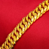 18K Frosted Fried Dough Twist Bracelet for Women 999 Bangle