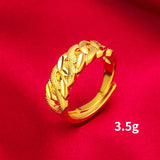 18K Frosted Fried Dough Twist Bracelet for Women 999 Bangle