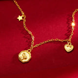 18K Palace Rabbit Bracelet Solid Not Fade Wedding Engagement Jewelry