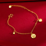 18K Palace Rabbit Bracelet Solid Not Fade Wedding Engagement Jewelry