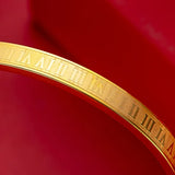 18K Roman Digital Bracelet Solid Wedding Bangles