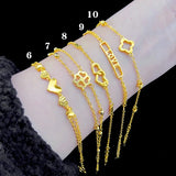 18K Twisted Chain Bracelet 999 Solid Rope Chain Wedding Gift for Women