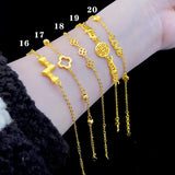 18K Twisted Chain Bracelet 999 Solid Rope Chain Wedding Gift for Women