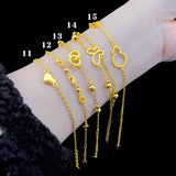 18K Twisted Chain Bracelet 999 Solid Rope Chain Wedding Gift for Women