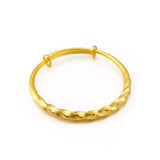 Real 18K Twisted Chain Bracelet for Women Solid 999 Chain
