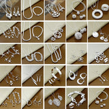 925 Silver Snake Chain Bracelet Necklace Set Charm Jewelry Gift