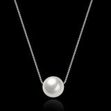 Freshwater Pearl Necklace 925 Silver Pendant Charm