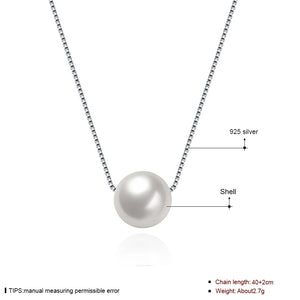 Freshwater Pearl Necklace 925 Silver Pendant Charm