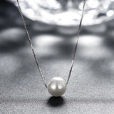 Freshwater Pearl Necklace 925 Silver Pendant Charm
