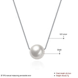 Freshwater Pearl Necklace 925 Silver Pendant Charm