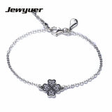 Sterling Silver Clover Bracelet for Christmas YL044