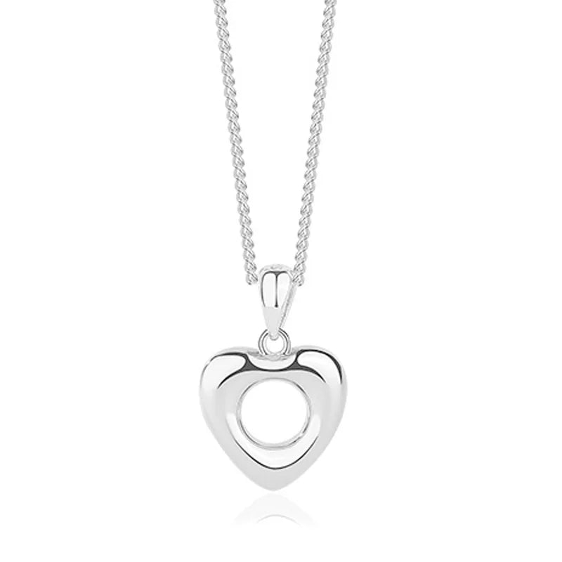 Sterling Silver Heart Charms Necklace Love Pendant Anniversary Gift