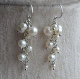 Pearl Earrings 2-7mm Real Freshwater Silver Dangle Jewelry