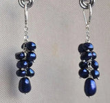 Baroque Freshwater Pearl Earrings 925 Sterling Silver Dangle Jewelry