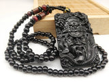 Natural Agate Lucky Maitreya Buddha Pendant Necklace