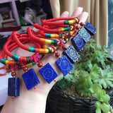 Hand Woven Bracelet Natural Stone Pendant Luck Women Adjustable