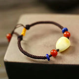Hand Woven Bracelet Yellow Natural Stone Jewelry