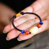 Hand Woven Bracelet Yellow Natural Stone Jewelry