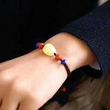 Hand Woven Bracelet Yellow Natural Stone Jewelry