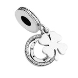 Clear CZ Crystal Charms for Bracelets 925 Sterling Silver Charms