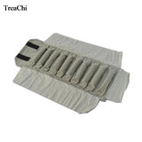Grey Velvet Ring Storage Organizer Pouch Personalized Ring Carrying Case
