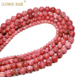Natural Argentina Rhodochrosite Red Round Stone Beads 4/6/8/10/12 mm