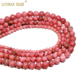Natural Argentina Rhodochrosite Red Round Stone Beads 4/6/8/10/12 mm